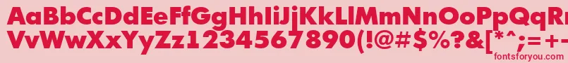 AFuturicablack Font – Red Fonts on Pink Background