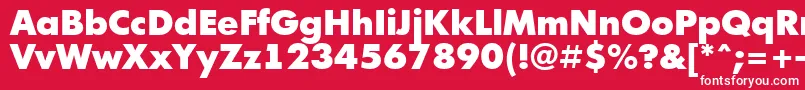 AFuturicablack Font – White Fonts on Red Background