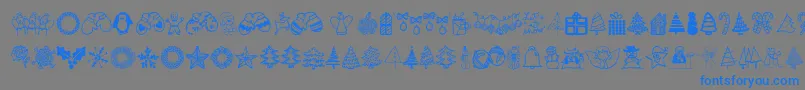 Austiebostchristmasdoodles Font – Blue Fonts on Gray Background