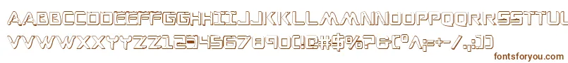 Шрифт Wareagle3Dc – коричневые шрифты на белом фоне
