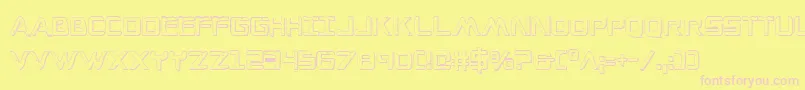 Czcionka Wareagle3Dc – różowe czcionki na żółtym tle