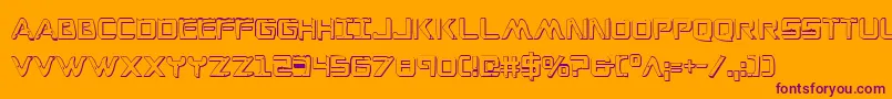 Wareagle3Dc Font – Purple Fonts on Orange Background