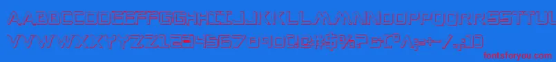 Wareagle3Dc Font – Red Fonts on Blue Background