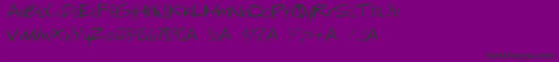 Шрифт Chalkie – чёрные шрифты на фиолетовом фоне