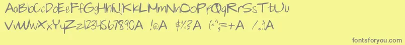 Chalkie Font – Gray Fonts on Yellow Background