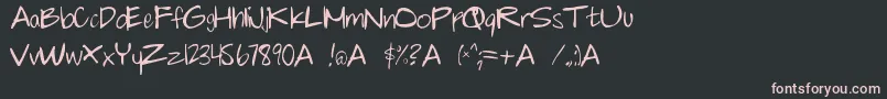 Chalkie Font – Pink Fonts on Black Background