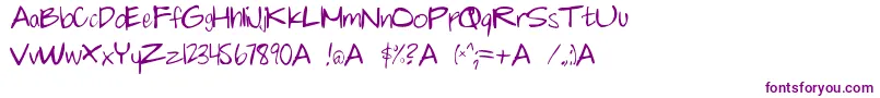 Chalkie Font – Purple Fonts on White Background
