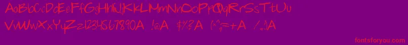 Шрифт Chalkie – красные шрифты на фиолетовом фоне