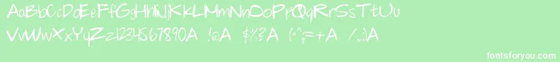 Chalkie Font – White Fonts on Green Background