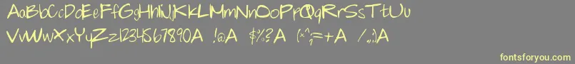 Chalkie Font – Yellow Fonts on Gray Background