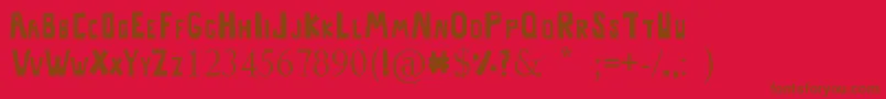Rocko Font – Brown Fonts on Red Background