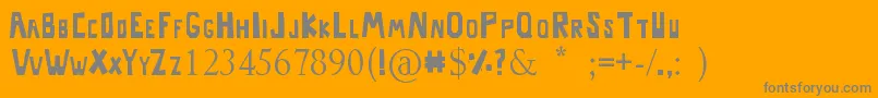 Rocko Font – Gray Fonts on Orange Background