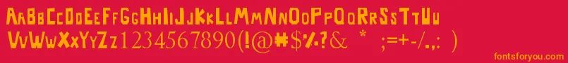 Rocko Font – Orange Fonts on Red Background