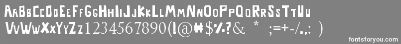 Rocko Font – White Fonts on Gray Background