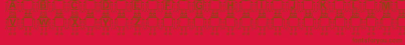Paranoida Font – Brown Fonts on Red Background