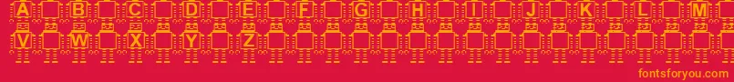 Paranoida Font – Orange Fonts on Red Background
