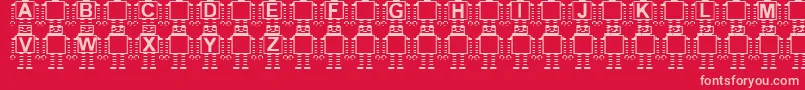 Paranoida Font – Pink Fonts on Red Background
