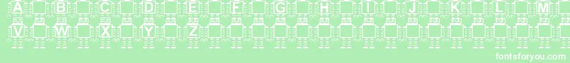 Paranoida Font – White Fonts on Green Background