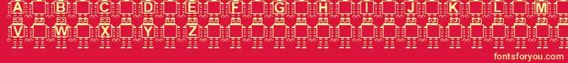 Paranoida Font – Yellow Fonts on Red Background