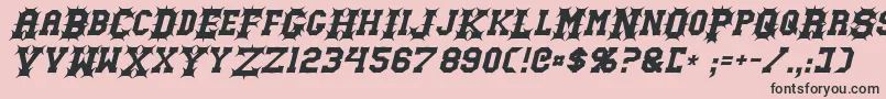 GutcruncherItalic Font – Black Fonts on Pink Background