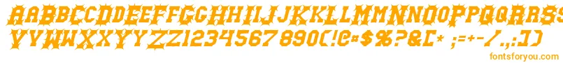 GutcruncherItalic Font – Orange Fonts on White Background