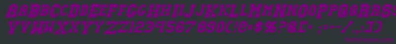 GutcruncherItalic Font – Purple Fonts on Black Background