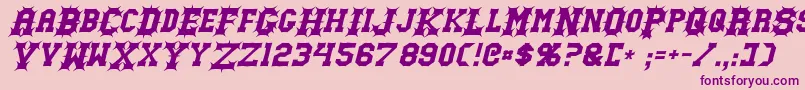 GutcruncherItalic Font – Purple Fonts on Pink Background