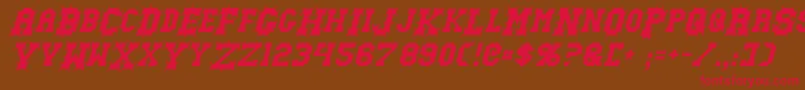 GutcruncherItalic Font – Red Fonts on Brown Background