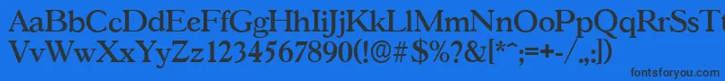 GascogneserialMediumRegular Font – Black Fonts on Blue Background