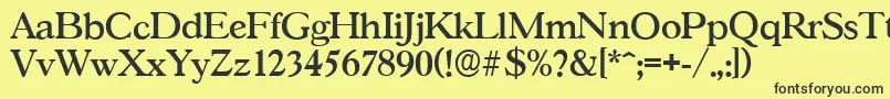 GascogneserialMediumRegular Font – Black Fonts on Yellow Background