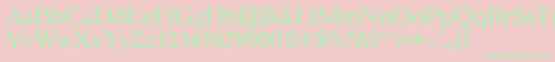 GascogneserialMediumRegular Font – Green Fonts on Pink Background