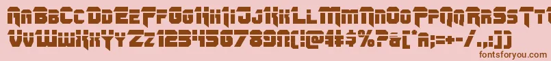 Omegaforcelaser12 Font – Brown Fonts on Pink Background