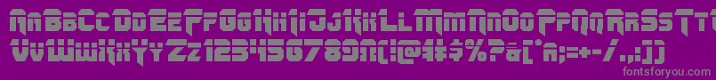 フォントOmegaforcelaser12 – 紫の背景に灰色の文字