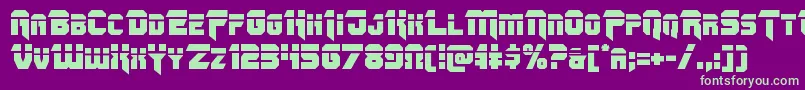 Omegaforcelaser12 Font – Green Fonts on Purple Background