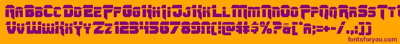 Omegaforcelaser12 Font – Purple Fonts on Orange Background