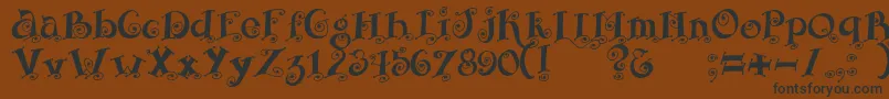 Fairy Font – Black Fonts on Brown Background