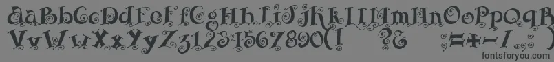 Fairy Font – Black Fonts on Gray Background