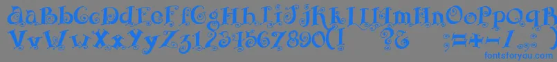 Fairy Font – Blue Fonts on Gray Background