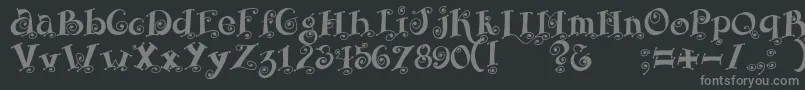 Fairy Font – Gray Fonts on Black Background