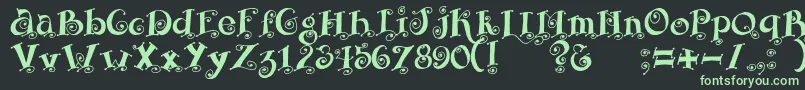 Fairy Font – Green Fonts on Black Background