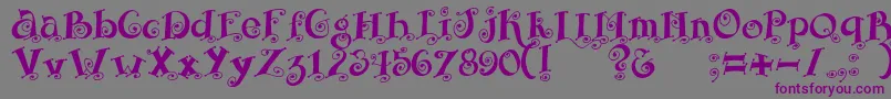 Fairy Font – Purple Fonts on Gray Background