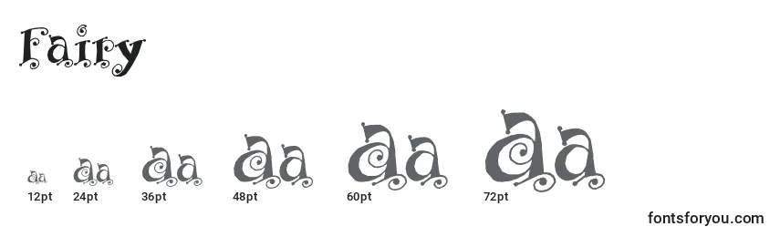 Größen der Schriftart Fairy