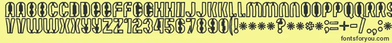 Mutefruitblackkrash Font – Black Fonts on Yellow Background