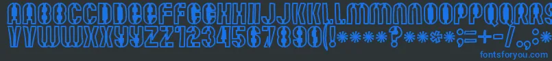 Mutefruitblackkrash Font – Blue Fonts on Black Background