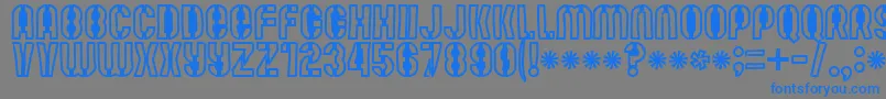 Mutefruitblackkrash Font – Blue Fonts on Gray Background