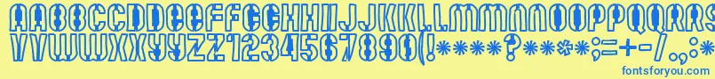 Mutefruitblackkrash Font – Blue Fonts on Yellow Background