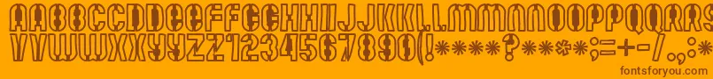 Mutefruitblackkrash Font – Brown Fonts on Orange Background