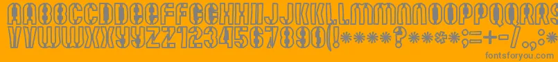 Mutefruitblackkrash Font – Gray Fonts on Orange Background