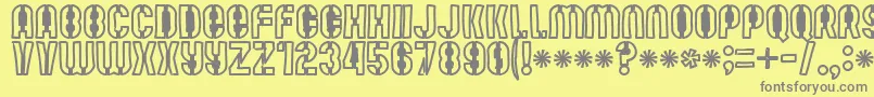 Mutefruitblackkrash Font – Gray Fonts on Yellow Background