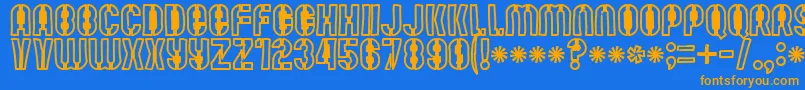 Mutefruitblackkrash Font – Orange Fonts on Blue Background